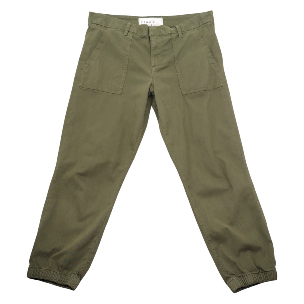 Frank & Eileen Foxrock Italian Utility Joggers Olive Green Size 8 EUC